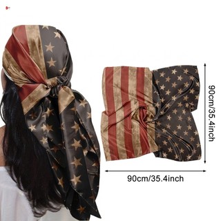 Khăn trùm đầu họa tiết cờ Ý 90x90cm Polyester mềm Phụ kiện thời trang đa năng