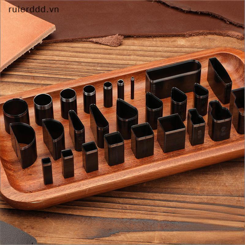 # ruierdd # Tất cả các kích thước Công cụ đục lỗ thẳng bằng thép tốc độ cao để đục lỗ đai da DIY và sử dụng xưởng.