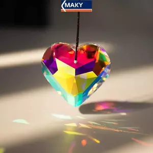 MAKY Pha Lê Chuông Gió Lăng Kính Chống Nắng Bắt Handmade Trang Sức Sân Vườn Treo Mặt Dây Chuyền Cầu Vồng Chaser Trang Trí Cửa Sổ Trang Trí Sân Vườn VN