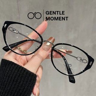[KOL Live] Gọng kính mắt mèo nữ GENTLE MOMENT gọng kim loại chống ánh sáng xanh chống tia UV kính đổi màu GMK239