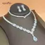 AqToCna Nữ Thời Trang Móng Vuốt Dây Xích Cắt Nelace Bông Tai Bộ Trang Sức Cô Dâu Trang Sức Trang Sức Tiệc Cưới Ngày Lễ Quà Tặng AqToCna