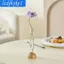 Bình Hoa Mini Trong Suốt Chậu Trồng Trong Suốt Nhỏ Sáng Tạo Đế Tre Giá Đỡ Cây Bình Cho Bàn Làm Việc Phòng Ngủ Phòng Khách