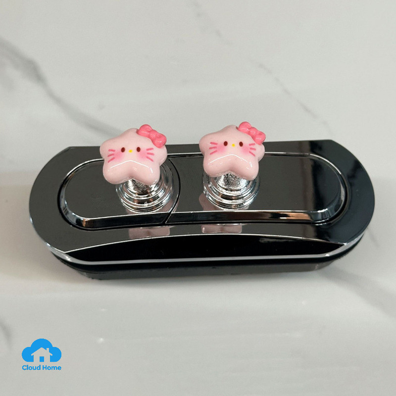 🌤️COD🌤️Máy ép bồn cầu Sanrio Hello Kitty Nút ép bồn cầu Phòng tắm Nút nước Công tắc đẩy Phòng tắm Bảo vệ móng tay Đẹp