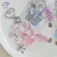 HFTOY Túi Gấu Trong Suốt Dễ Thương Móc Khóa Mặt Dây Chuyền Nơ Tình Yêu Quyến Rũ Móc Khóa Thanh Lịch Dây Xích Điện Thoại Ngọt Ngào Nữ Tính Bapa Treo Quà Tặng Trang Trí ~
