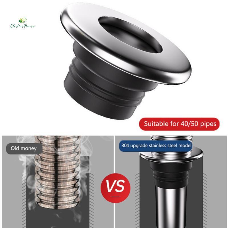 [Nhà Điện] Bồn Rửa Nhà Bếp Phòng Tắm Bằng Thép Không Gỉ 40 / 60cm Siphon Xả Chất Thải Ống Linh Hoạt Nhà Ống Thoát Nước Có Thể Thu Vào mới