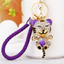 5BID Kim Cương Đính Cung Hoàng Đạo Xe Móc Khóa Nữ Sáng Tạo Túi Mặt Dây Chuyền Kim Loại Móc Chìa Khóa Vòng Quà Tặng Xuyên Biên Giới