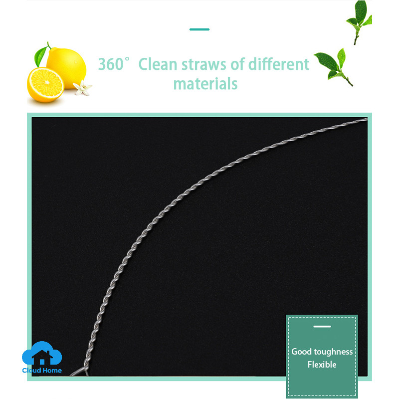 Chổi cọ ống hút 17,5cm bằng thép không gỉ, dụng cụ thông tắc ống nghiệm, cốc nước, chai sữa, ống nhỏ