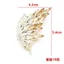Niche Thiết Kế Nửa Mặt Bướm Pin Thanh Lịch Gradient Pha Lê Thổ Cẩm Thời Trang Côn Trùng Mạ Vàng Pin Nam Nữ Phong Cách