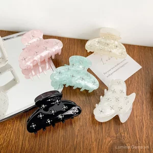Bofeya Kim Cương Đính Cao Cấp Ánh Sáng Phong Cách Sang Trọng Hoa Acrylic Lấy Kẹp Không Khí Độc Đáo Đơn Giản Kẹp Tóc Phụ Kiện Tóc Headd