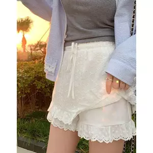 Niche Design Trắng Ren Culottes Nữ Mùa Xuân Muối Series Tất Cả Trận Đấu Mỏng Hơn Nhìn Váy