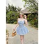 ĐẦM KẺ THÊU NƠ 2 DÂY VIỀN REN XOÈ BYJOLIE