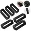 Bigapple Đen Dây Đeo Đồng Hồ Silicon Giữ Vòng Vòng Cao Su Khóa Vòng 14-26mm Giá Đỡ. RDG