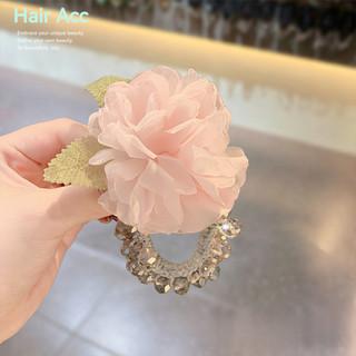 Nhật Bản Nữ Tính Cảm Giác Trong Suốt Voan Hoa Kim Cương Giả Tóc Dây Lưng Đầu Buộc Tóc Tính Khí Thanh Lịch Cao Cấp Phụ Kiện Tóc Nữ