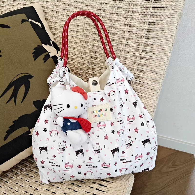 GC2 2026 Phong Cách Hàn Quốc Dễ Thương Hello Kitty Túi Đeo Vai Phong Cách Đa Năng Dung Tích Lớn Đi Lại Túi Tote CG2