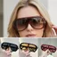 Kính râm cỡ lớn CATMALLER88, Kính râm chống nắng UV400 tích hợp chống tia cực tím, Kính râm gọng lớn cổ điển dành cho nam nữ