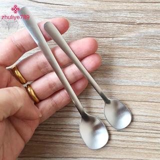 < zhuliye789 > Thìa Gia Vị Inox Phong Cách Hàn Quốc Tròn Thiên Tính Trộn Thìa Cà Phê Trà Món Tráng Miệng Thìa Trộn Bộ Đồ Ăn Đẹp