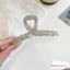 Kẹp Tóc Acrylic Thạch Màu Cá Mập Kích Cỡ Lớn, Phong Cách Đơn Giản Cho Tóc Đầu Đĩa