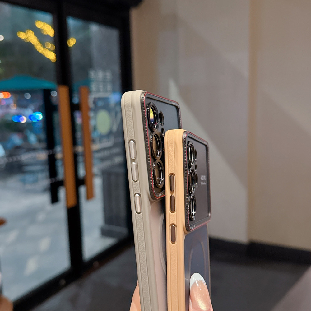 Ốp Điện Thoại Từ Tính Bán Trong Suốt Mờ Cho Samsung Galaxy S26 S25 S24 PC Siêu Cứng Chống Rơi Kim Loại Nút Bảo Vệ Vỏ Thời Trang