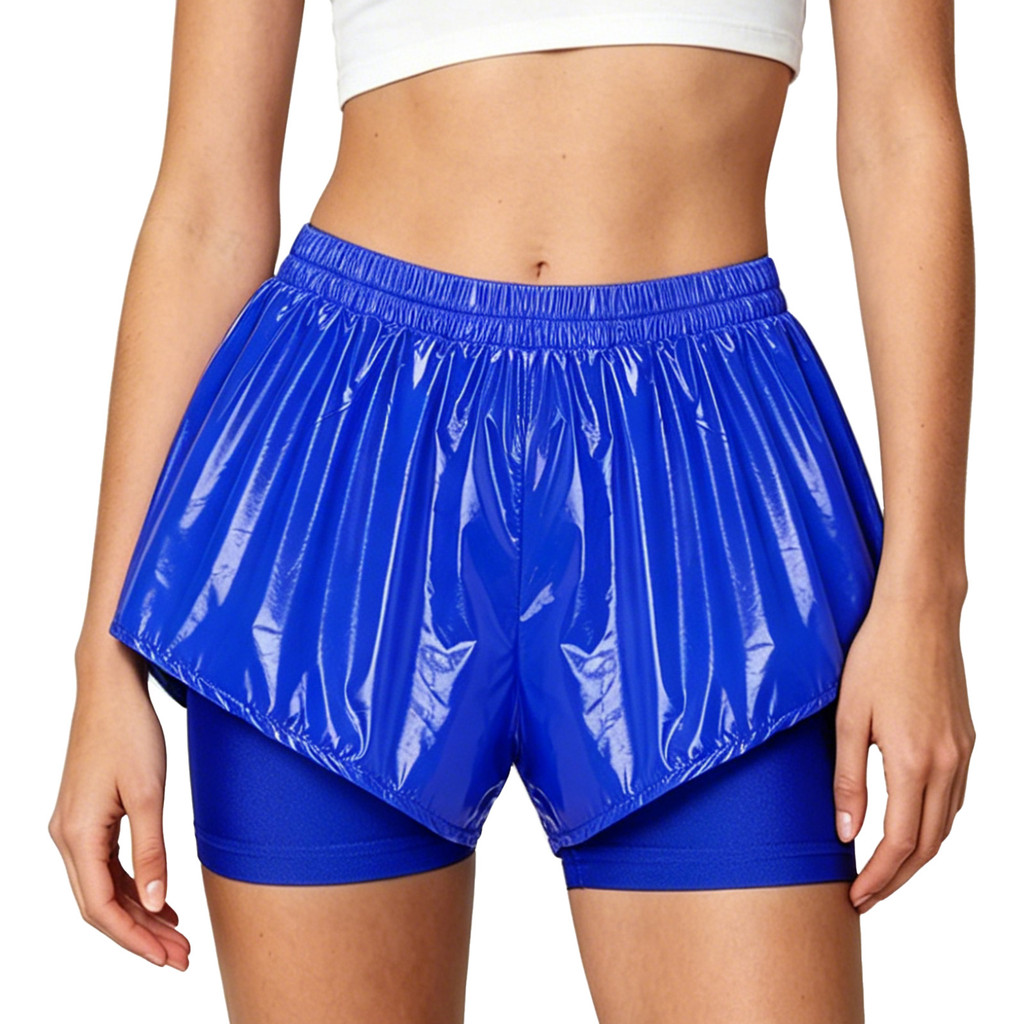 YOOJOO Nữ Quần Short Hai Lớp Chống Thấm Nước Booty Quần Short Có Tích Hợp Thoáng Khí An Toàn Quần Short Thể Thao Đáy Chạy Xe Đạp Bơi