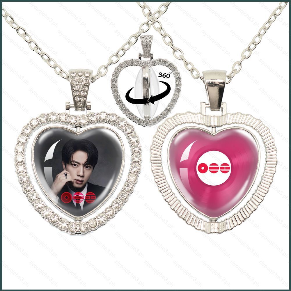 SQ Kpop BTS ARIRANG Time Gem Heart Diamond Vòng cổ xoay hai mặt