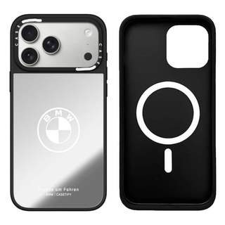 CASECASE X BMW Đen Sưu Tập Ốp Lưng Đen & Bạc Gương Hút Từ Tính IPhone Dành Cho IPhone 17 Air 16 15 14 13 12 Pro Max Plus Ốp Lưng Cứng Có Hộp Khắc Logo