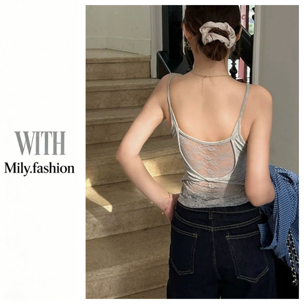 Milyfashion Sling Top Ôm Body với Miếng Lót Ngực, Phong Cách Mới và Ngọt Ngào