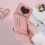 Ví đựng tiền xu DUSKGLOW, Ví ngắn đa năng có thể gập lại, Túi đựng tiền in hình mèo Kawaii màu hồng dành cho nữ du lịch