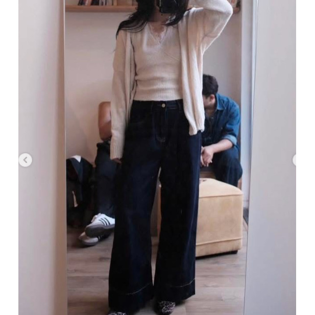 QUẦN JEANS DÁNG DÀI WGWE W9369