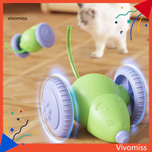 Chuột đồ chơi mèo có thể sạc lại bằng điện thông minh có đèn Led – Teaser di chuyển tự động cho mèo trong nhà Hoàn hảo để vui chơi và tập thể dục Đồ chơi mèo chuột điện Đông Nam Á