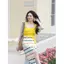 Váy ngắn sọc cầu vồng dáng ôm, trendy và mát mẻ cho mùa hè