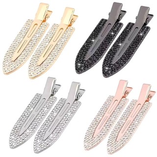 Kẹp NICOLOO Bangs, Kẹp mỏ vịt hình xẻng trang trí bằng kim cương giả, Kẹp tóc liền mạch bằng hợp kim