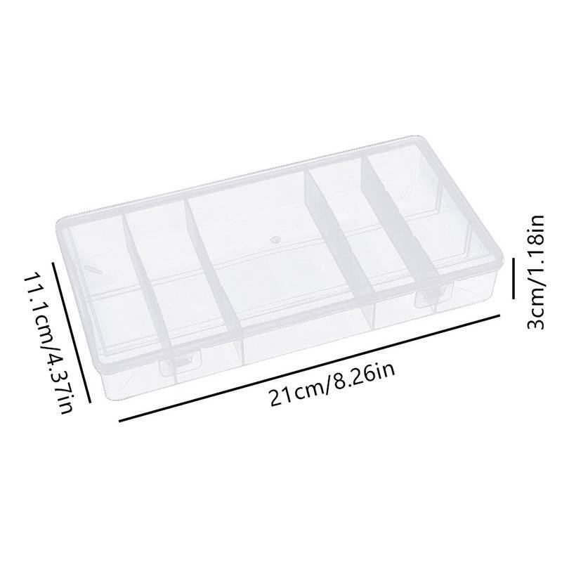 HFSHY Trong Suốt Có Nắp Hình Chữ Nhật Dọc 5 Lưới Nối Mi Dụng Cụ Hộp Bảo Quản Keo Nhíp Giá Đỡ Trang Điểm Tổ Chức VN