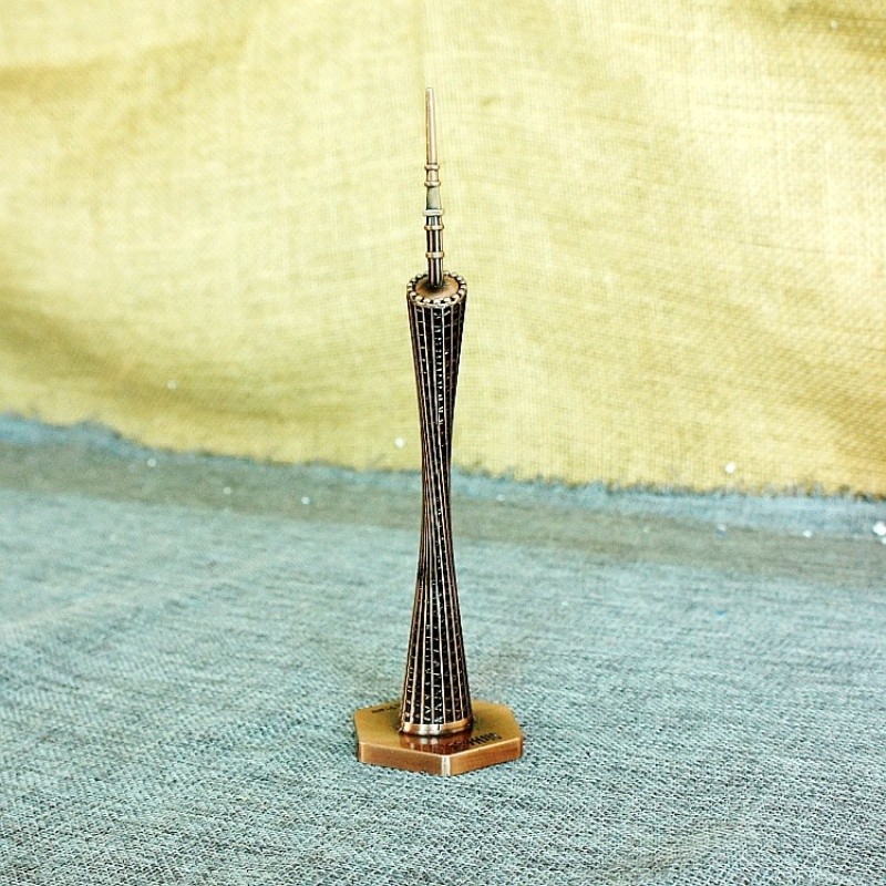 Mô hình tòa nhà Landmark Tháp Quảng Châu eo nhỏ Lưu niệm du lịch Đồ trang trí Đồ trang trí cho bạn bè nước ngoài 0424