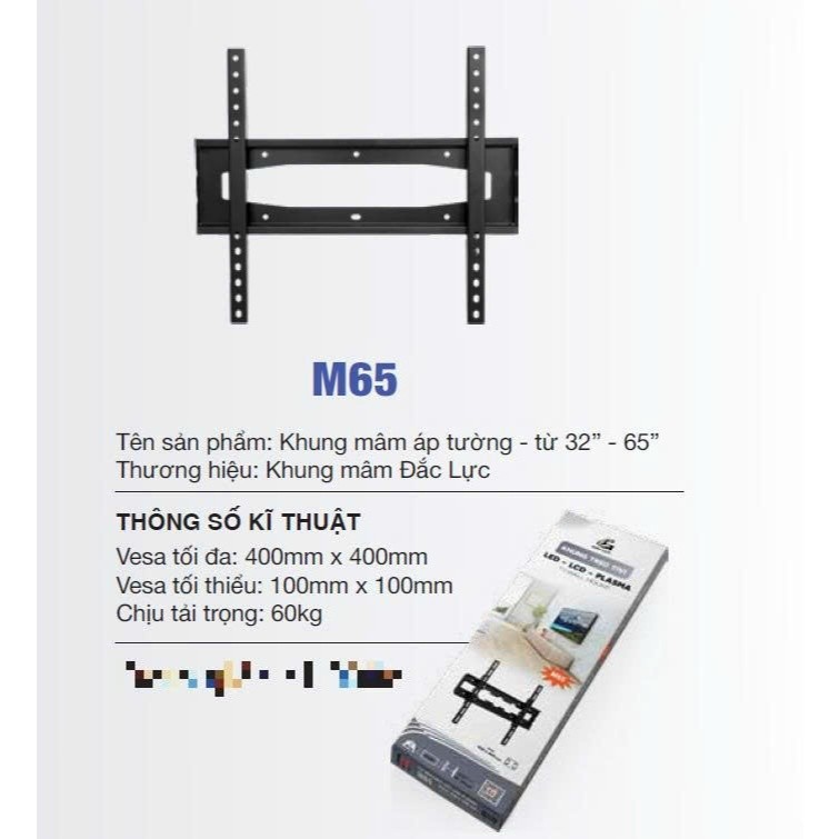 Khung treo tivi cố định sát tường cao cấp 26-63 inch Kèm ốc vít، Giá treo tivi،Gia đình lắp tivi treo tường