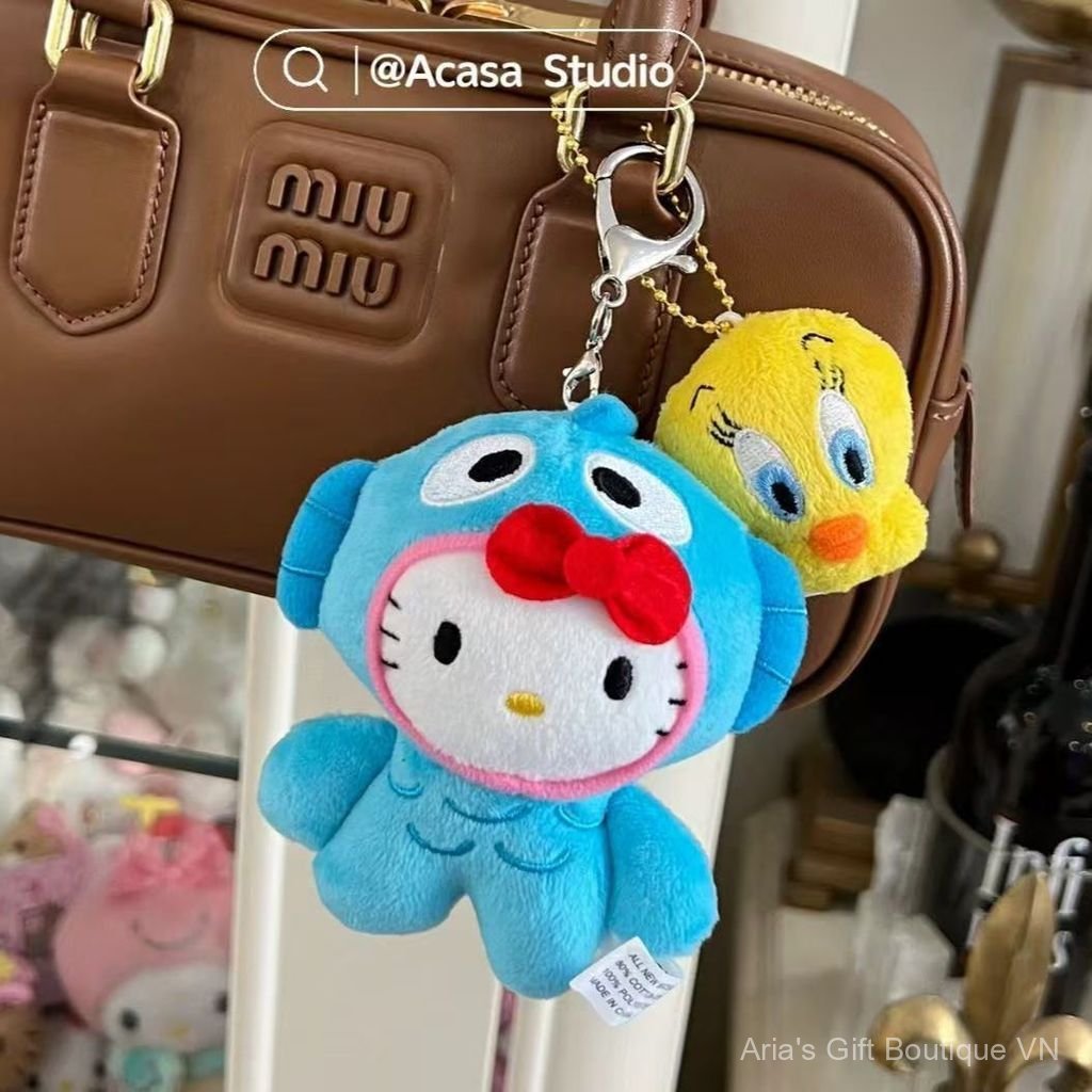 [Aria] Fun Duoduo Clownfish Cross-Dressing hellokitty Túi Mặt dây chuyền nhỏ Phụ kiện túi đi học lưng dễ thương