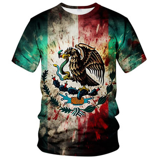 Áo thun ngắn tay nam nữ mới Áo sơ mi Aztec Mexico in kỹ thuật số 3D Áo thun ngắn tay thông thường Áo thun chất lượng cao