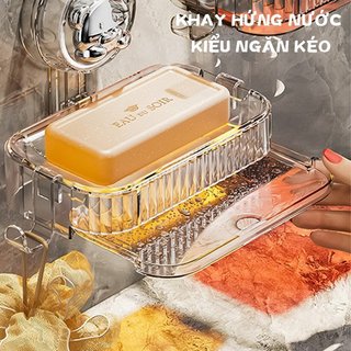 Giá đỡ xà phòng treo tường Giá xả vòi hoa sen Không cần khoan chân không Silicone ABS Bồn rửa phòng tắm Nhà bếp