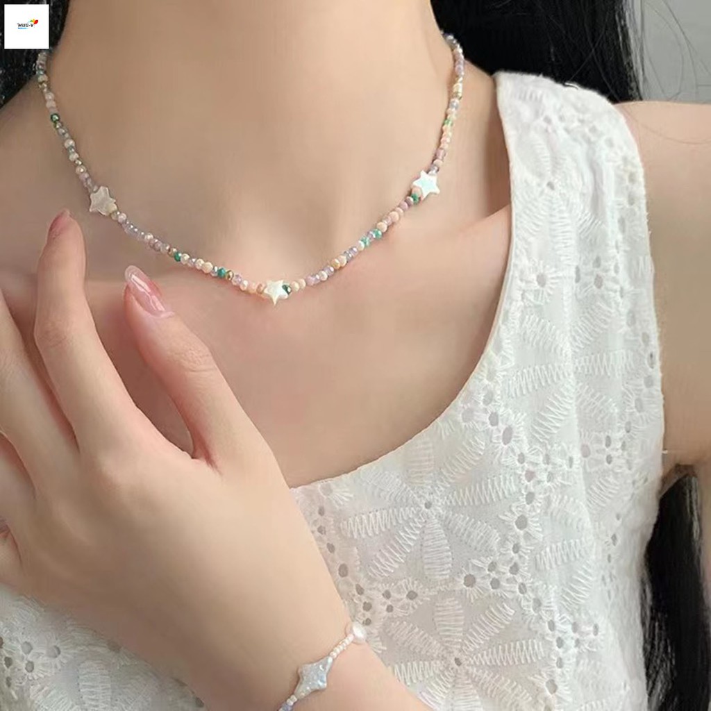 Vòng cổ điều chỉnh chiều dài đính hạt xương đòn - Phù hợp cho tiệc cưới