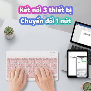 Bàn Phím Bluetooth Bộ Chuột Sạc Mỏng Không Dây Yên Tĩnh Đánh Máy Tính Bảng Điện Thoại Laptop