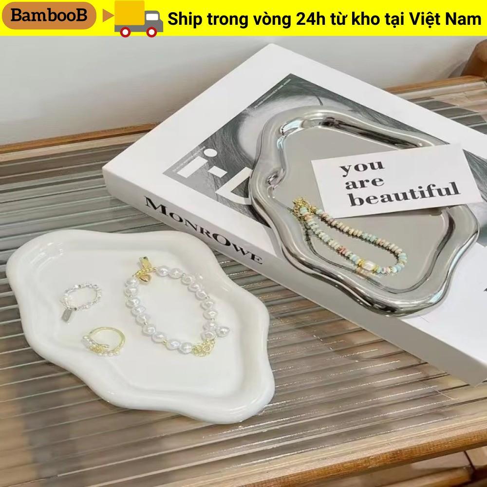 Khay đựng đồ trang sức BAMBOOB, Tấm lưu trữ hình đám mây Mini, Tấm trưng bày trang sức bằng nhựa Ins Đồng hồ / Lưu trữ chìa khóa