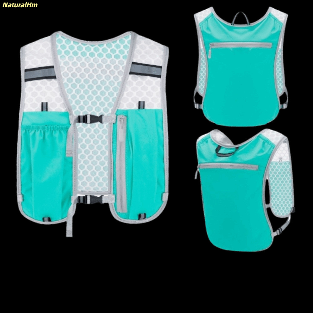 [Vận chuyển nhanh] Áo vest chạy bộ TỰ NHIÊN, Áo bảo quản bình nước chạy bộ phản quang Nylon chống thấm nước, có giá đỡ điện thoại Áo vest đi xe đạp nhẹ ngoài trời