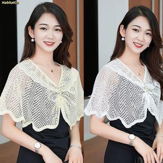 [Giao hàng nhanh] Khăn choàng và áo khoác mỏng HABITATCO, chất liệu vải tuyn thoáng khí, nhiều màu sắc dành cho nữ