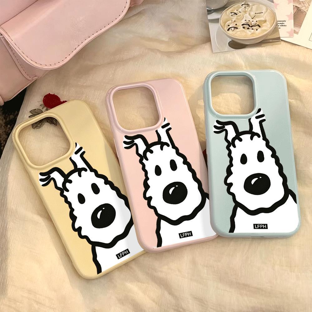 Dòng Big Nose Dog cho trường hợp iPhone 17pro iPhone 16/15/14pro Jelly Case