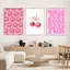 Pink Heart and Poker Preppy Style Aesthetic Wall Art Canvas Painting Art Home Wall Decor Canvas Poster