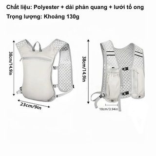 Áo chạy bộ polyester phản quang, chống nước, nhẹ và thoáng khí