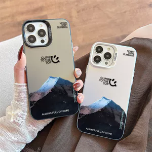 Ốp Lưng Cho Redmi Note 14 13 12 11 10 14C 13C 12C 11A 10C 9C A3 A2 A1 C75 C65 C61 C55 C31 X7 X6 M6 13T 14T Pro Mạ Acrylic IMD Case Motif Núi Tuyết CYIM332