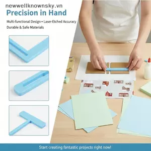 Bộ 6 dụng cụ đóng sách DIY thêu tay cho người mới bắt đầu, stencil dễ dùng cho sổ tay, album, nhật ký, thủ công