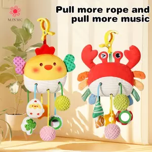 MJnmc Giường Cho Bé Treo Dây Rút Cổ Vũ Đồ Chơi Sơ Sinh Bé Lục Lạc Kéo Dây Đồ Chơi Hoạt Hình Động Vật Đồ Chơi Montessori Giáo Dục Bé Đồ Chơi Mới