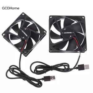 GCDHome 5V Quạt làm mát không chổi than Bộ định tuyến USB Fanput Case TV Box Hộp làm mát 50mm 80mm 90mm 120mm PC DIY Quạt làm mát máy tính để bàn HOT