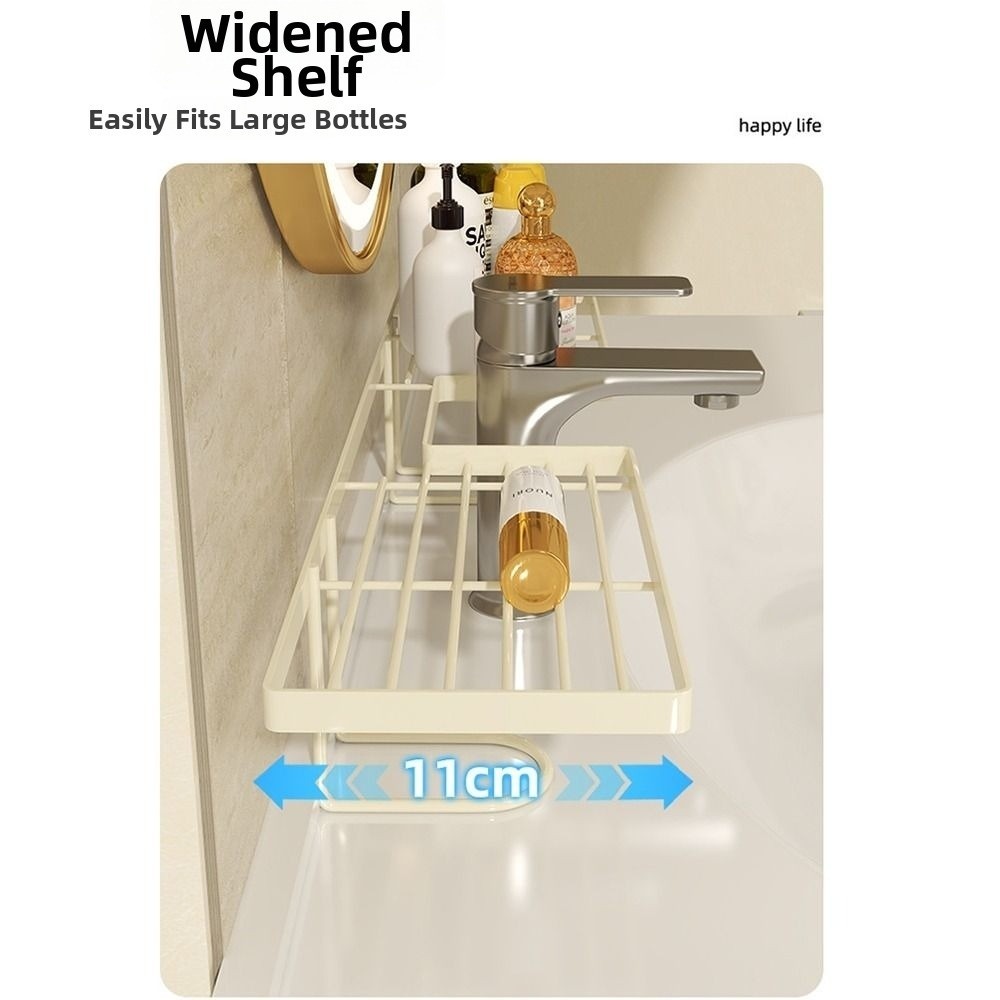 Kệ quầy phòng tắm NKSFX, Kệ trang điểm phòng tắm hạng nặng 50 / 60cm, Kệ vòi thoát nước rỗng chống trượt